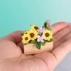 1/12 Miniature Potted Flower Model Figurine For Doll House Scene Display Accessories Microlandscape Setting Props