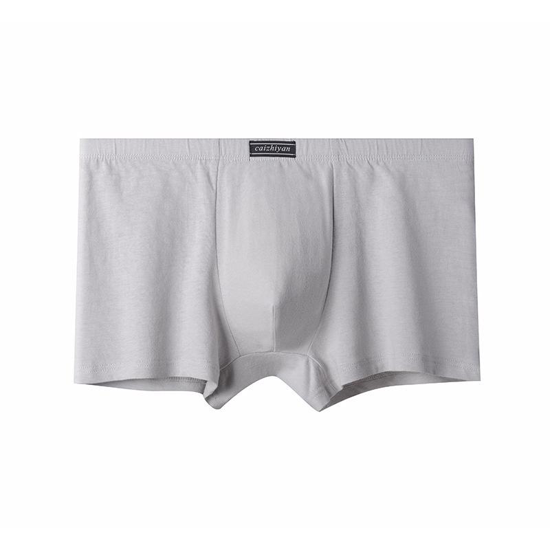 Large Size Men Spring and Summer Pure Color Cotton Loose Breathable Flat Angle Underwear