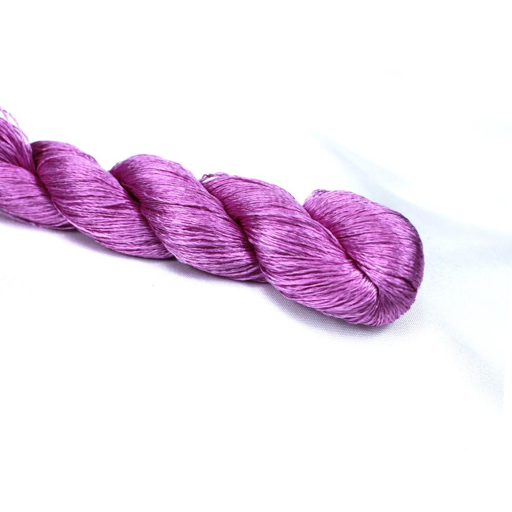 1pcs 100% Silk Thread  Hand Embroidery Embroider Cross Stitch 400m Silk Embroidery Thread Rose Purple /9 Pure Colors