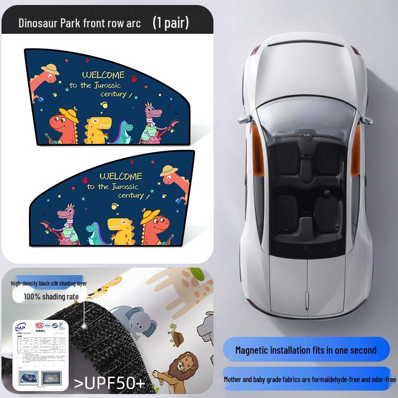 

Автомобильный солнцезащитный мультяшный занавес - Теплоизоляционный солнцезащитный козырек для бокового окна, Светоблокирующая внутренняя перегородка для женщин