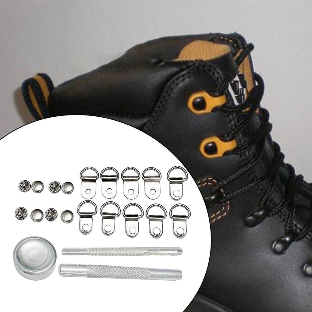 Schnürsenkelhaken Ösen Reparatur Basteln D-Ring Schnalle für Bergschuhe Camping Outdoor