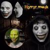 Lächelnde Dämonen Halloween Latexmaske Horror Grüne Gesichtsmasken Das Böse Cosplay Requisiten Party Karneval Ostern Purim Kostüm