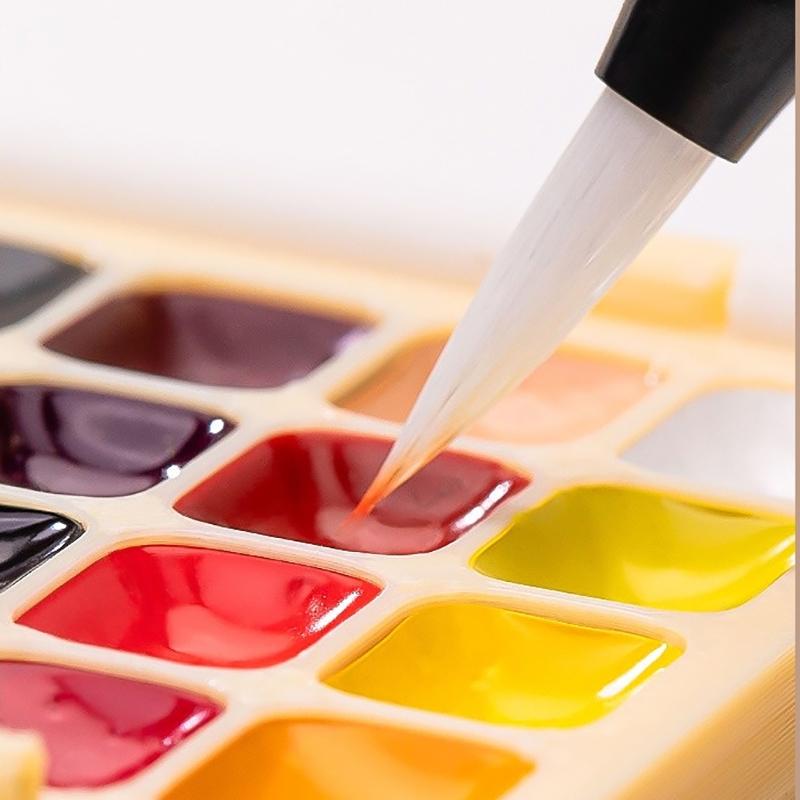 24 Colors Watercolor Paint Set Schmincke 0.5ml Mini Pocket Travel Watercolour Paint Palette Set for Painters Artists Students