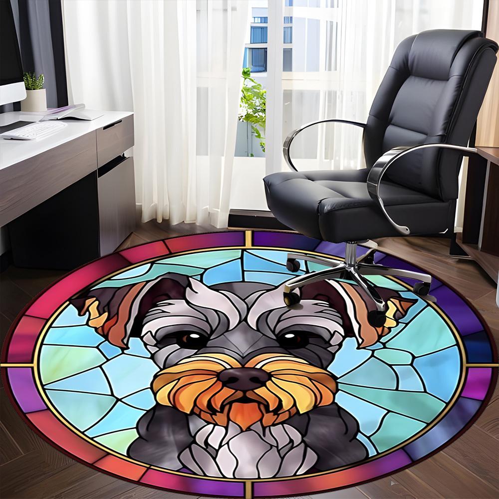 1pc Stained Glass Dog Chair Carpet for Office Non-Slip Mat for Office - Decorative Floor Mat Yy251030270