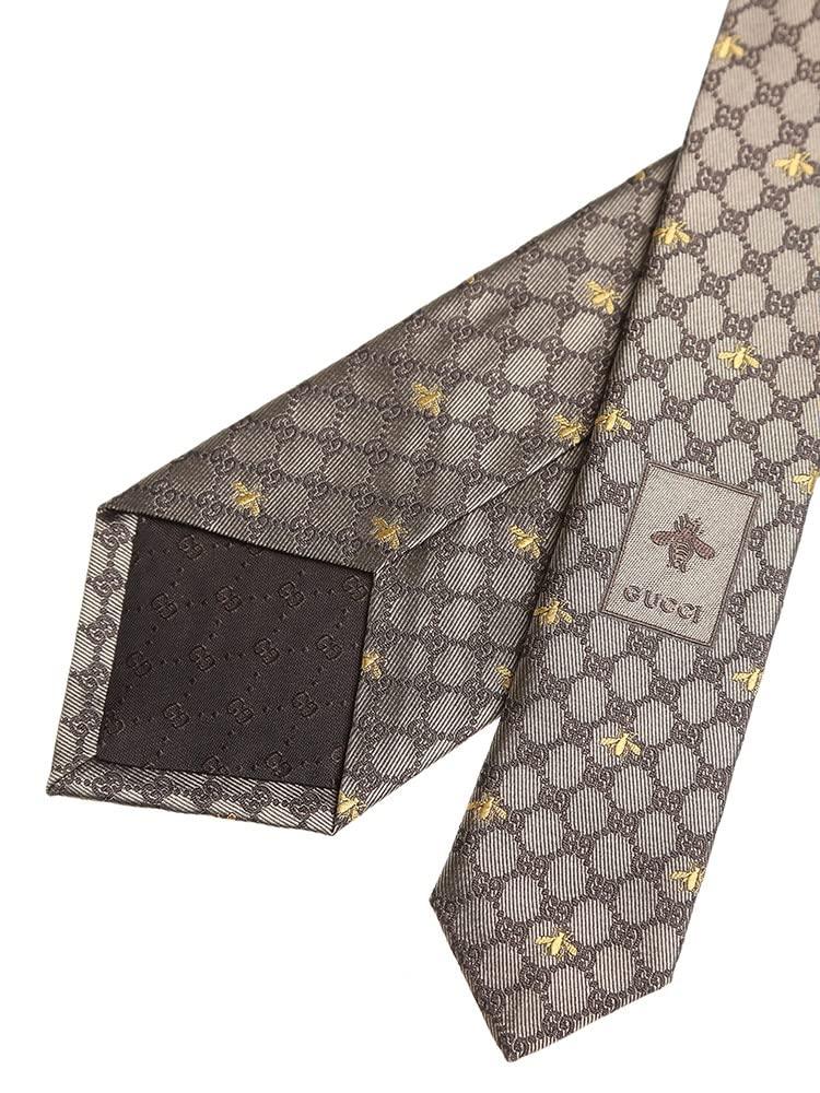 GUCCI Silk GG Bee Tie Beige (Gucci) 100% [GC5450789764] / - [Item]