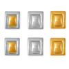 Style Stainless Steel Rectangular Color Matching Earrings New Trend Pvd Plated Real Gold Temperament Earrings Women
