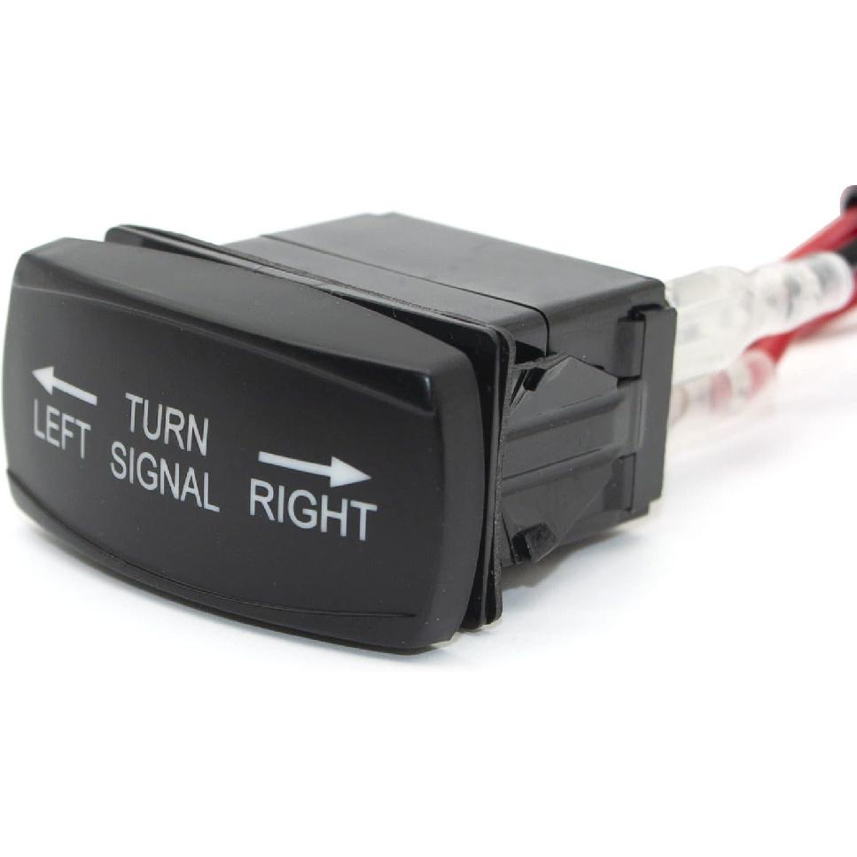 Universal ATV UTV Rocker Switch Turn Signals Street Legal Kit Side by Side Turn Signal Light Flasher Relay Wire Harness for Polaris RZR Ranger Turbo