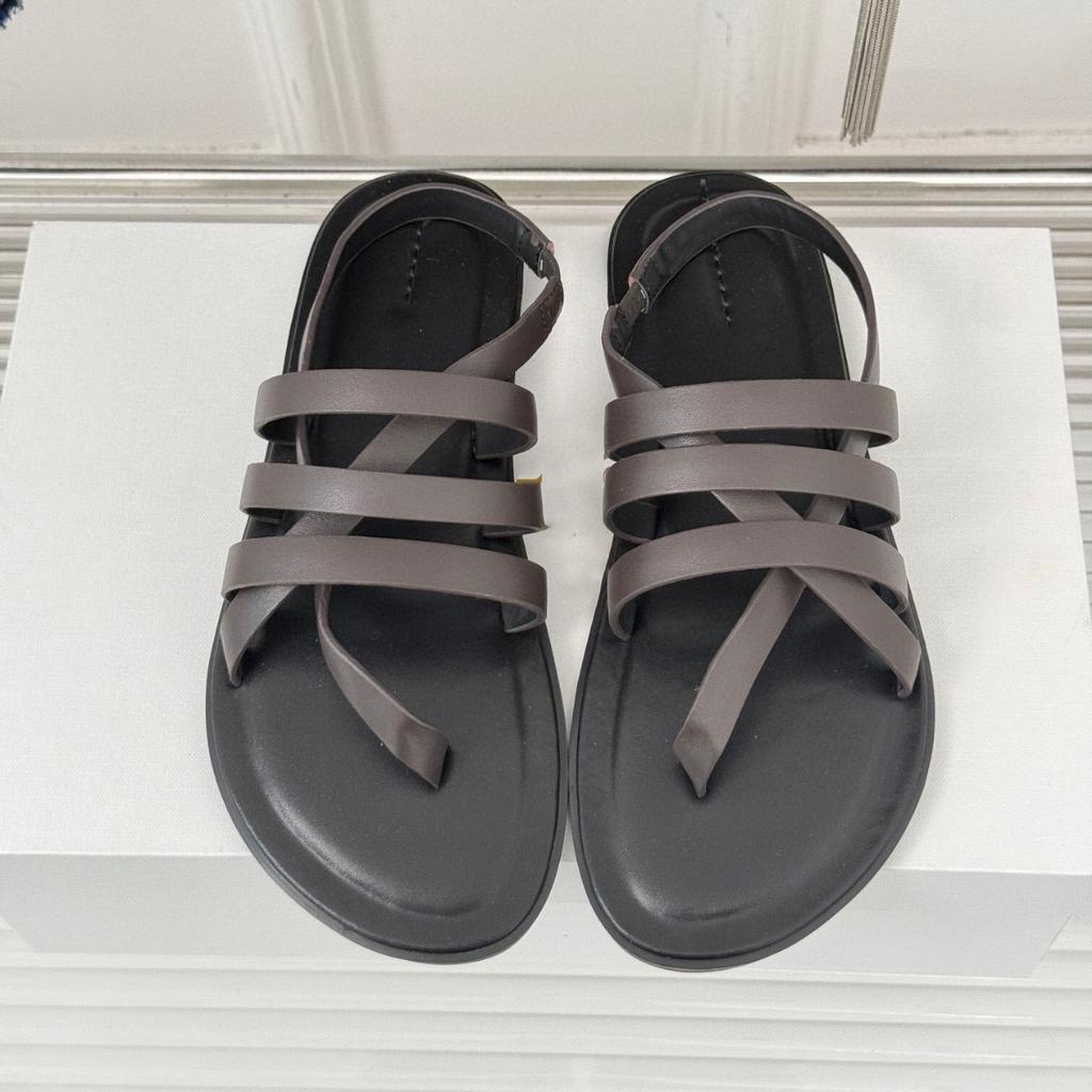 Sheepskin temperament hand-woven sandals 2025 new holiday style French flat Roman sandals casual cool slippers