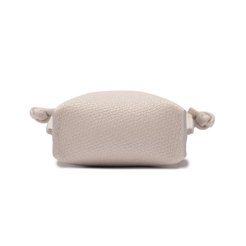 Longchamp Le Roseau 2023 Solid Color Bamboo Buckle Closure Leather Shoulder Crossbody Phone Bag Women bags Beige 34180HPN555