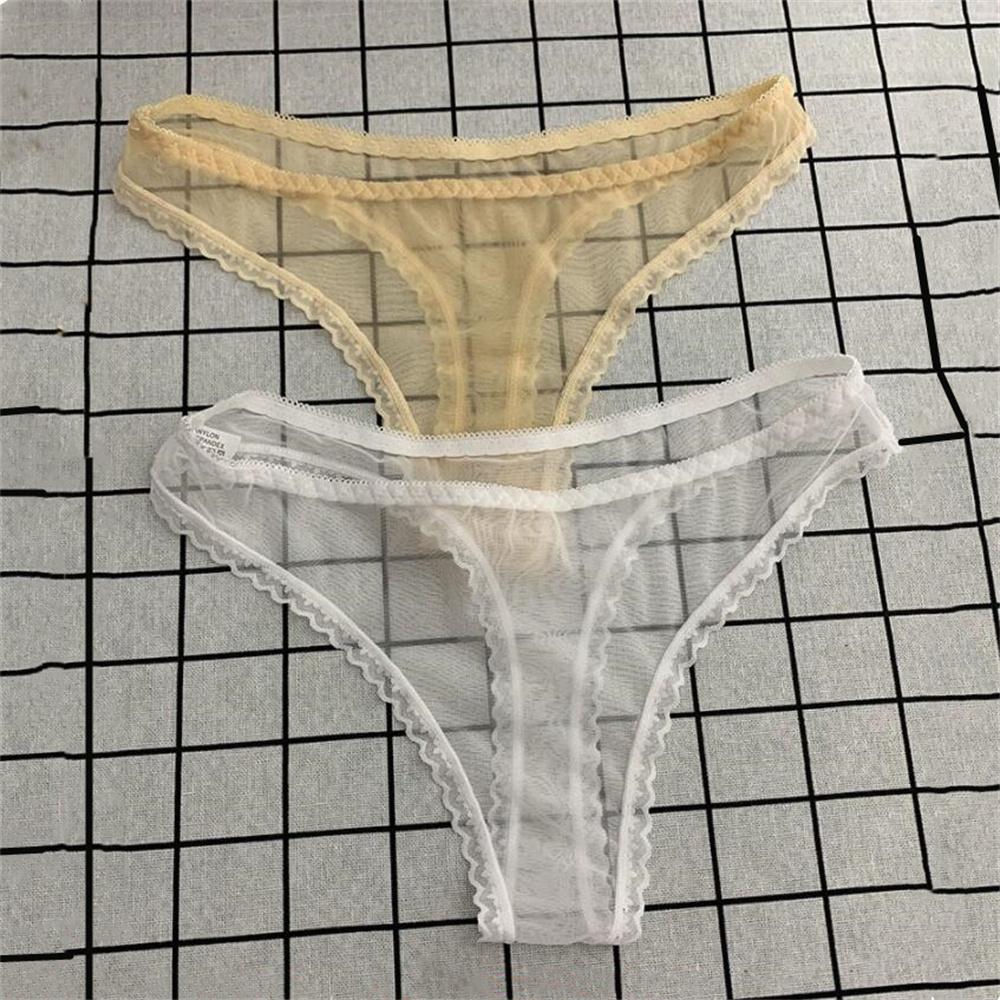 Charming !!! Women Sexy Lace Panties Low-waist Thong Underwear Solid Color Female G String Temptation Intimates