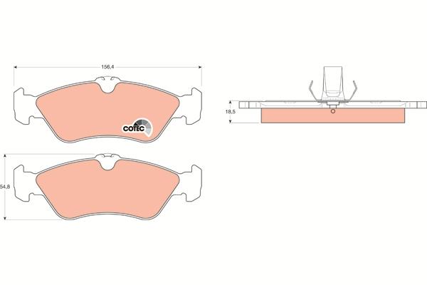 Trw Brake Pads Gdb1263 Rozmiar 014