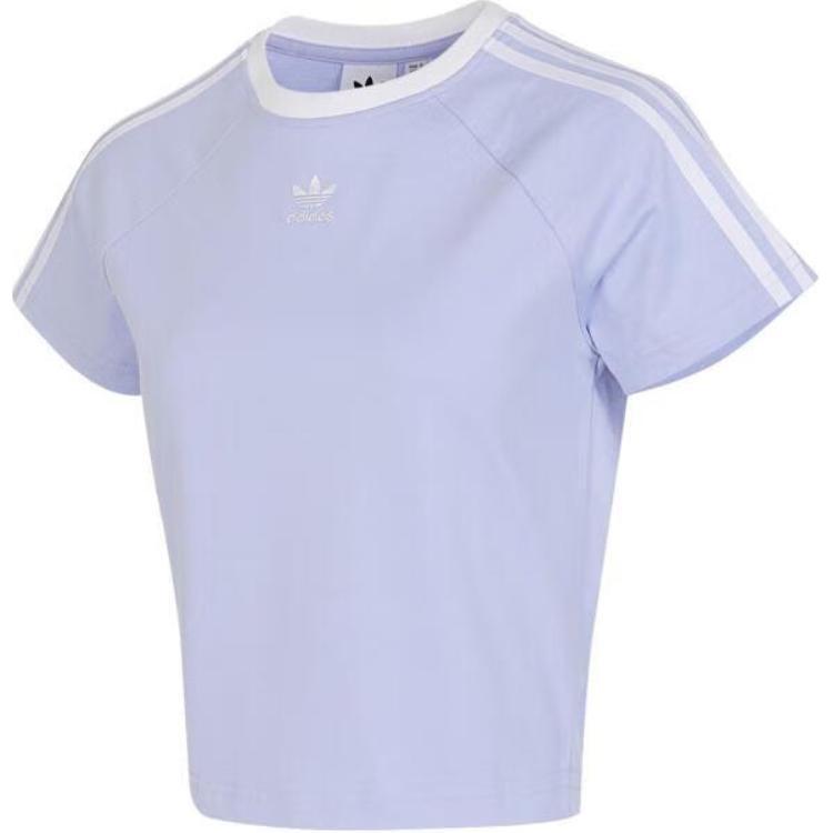(WMNS) adidas Adicolor 3-Stripes Cali T-Shirt Asia Sizing  Purple White  Women s JC8706 S