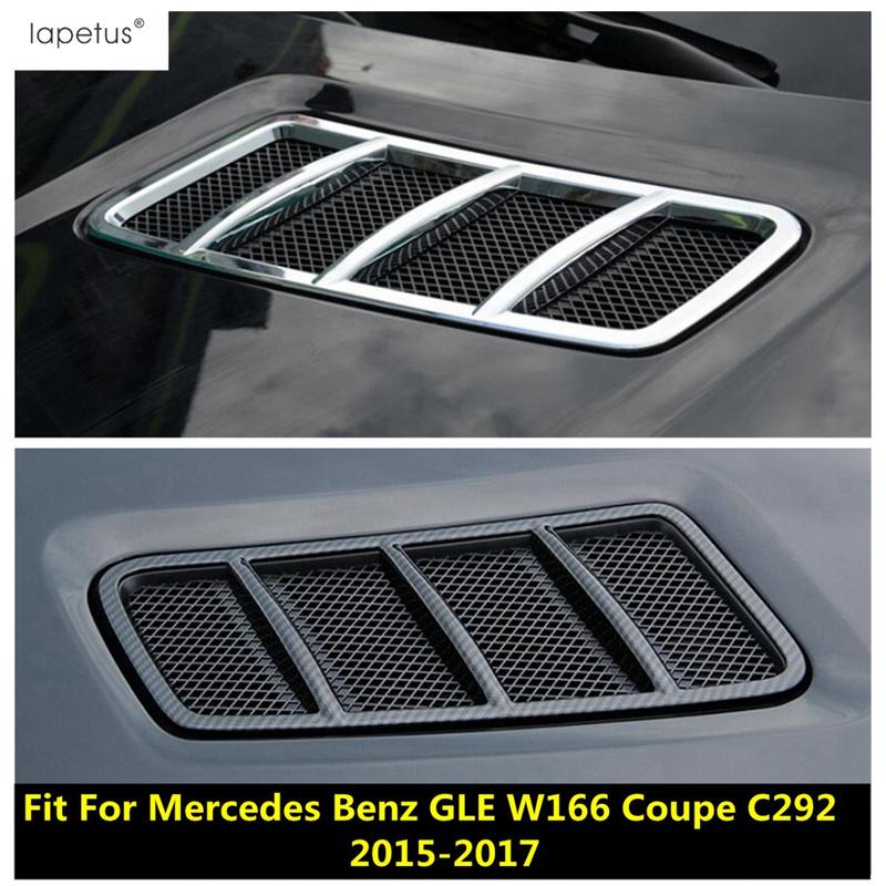Cubierta de Rejilla de Ventilación del Capó del Motor y Salida de Aire Accesorios de Recorte Para Mercedes Benz GLE W166 Coupe C292 2015 2016 2017