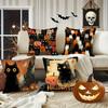 Halloween Cat Patterned Pillowcasesuitable For Sofa Car Bedroom Decorative Cushion Cover Pillow Cover