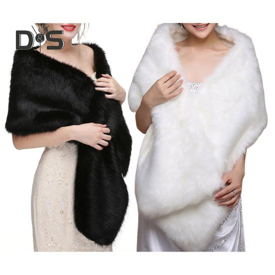 Kleid Schal Weich Strukturiert Plüsch Warm Schal Abendkleid Cheongsam Weiß Plüsch Herbst Winter Schal Wrap