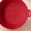 High-temperature Resistant Air Fryer Pan Silicone Liner Round Non-Stick Basket Food-grade Pot Baking with Oil Drain Grooves Accessory for Even
