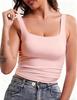 Women's Summer Square Neck Sleeveless Tank Top - Stylish Design