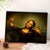 Mona Lisa Self-Portrait Frameless Canvas  Modern Minimalist Decor
