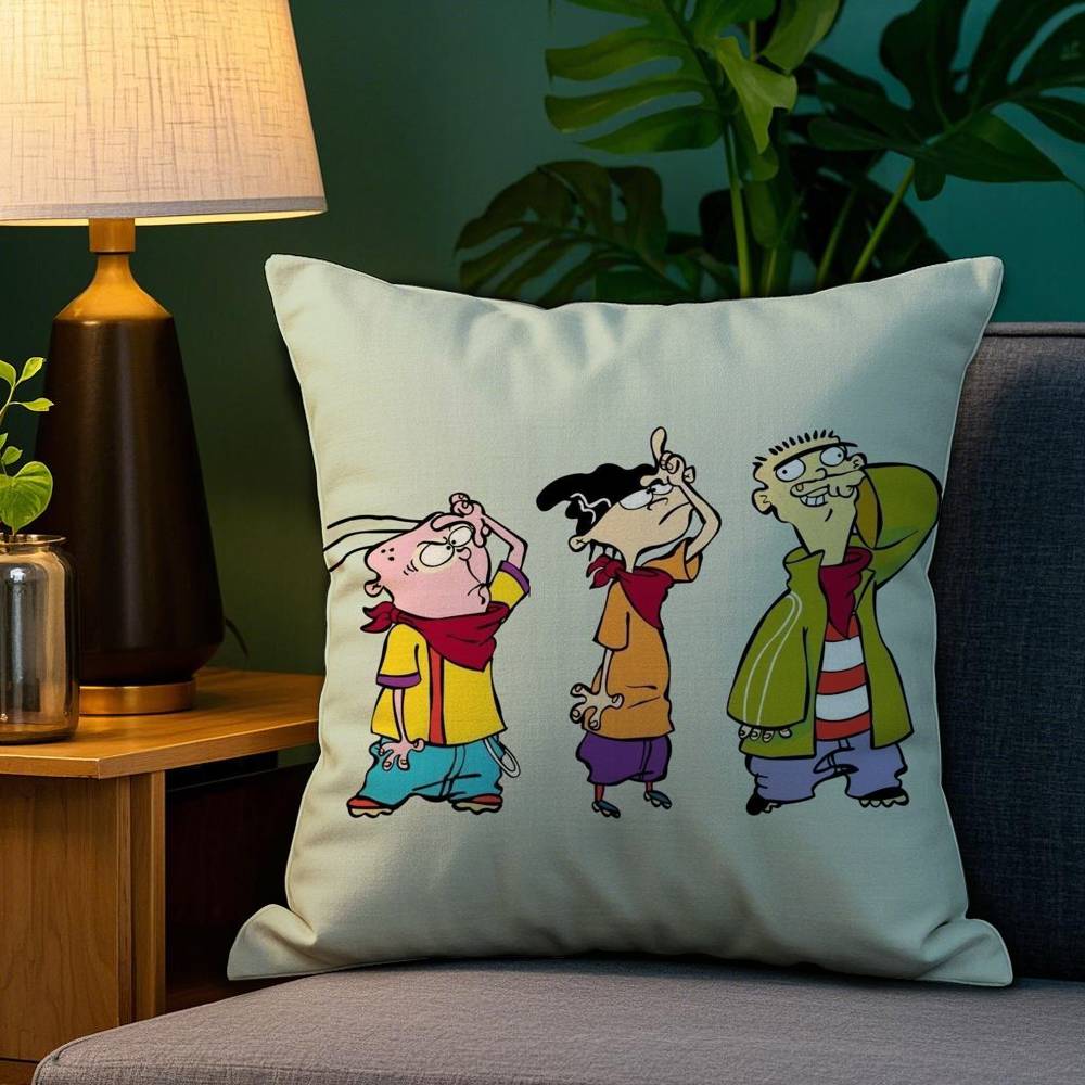 E-Ed Edd N Eddy Pillow Case Anti-dustmite Pillowcase Invisible zipper silky Sofa cushion cover