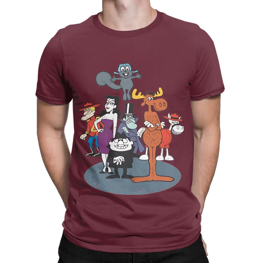 Rrocky And Bullwinkle Novelty Graphic 100 Cotton Tshirt The Adventures Of Rrocky And Bullwinkle Tops Tees For Unisex