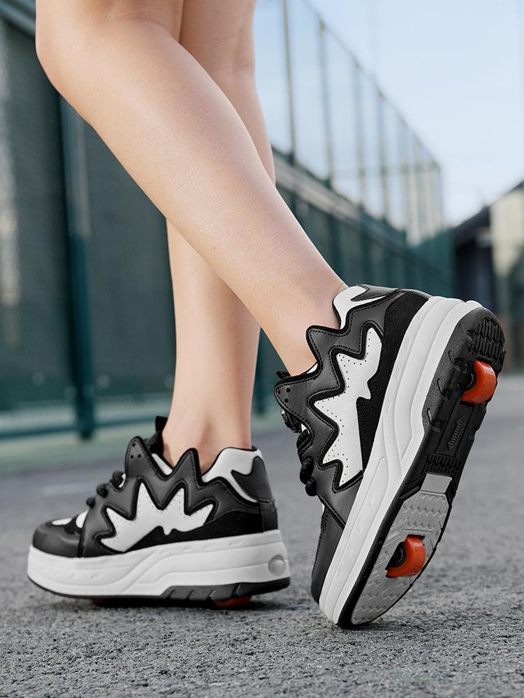 Double-Wheel Roller Shoes for Girls – Student Invisible Skates with Wheels, Children's Style