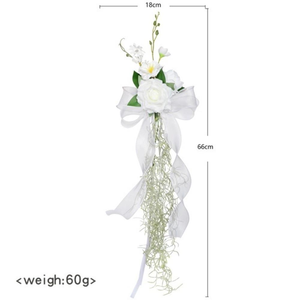 Artificial Rose Wedding Chair Flowers with Air Plants Chair Artificial Flowers Party