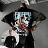 Monkey D Luffy One Piece TShirt Men Summer Wano Country Character Graphic Short Sleeve Streetwear Loose Fit Anime Fan Tee
