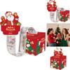Red Santa Christmas Party Decoration Box With Paper Material For Festive Gift Storage
