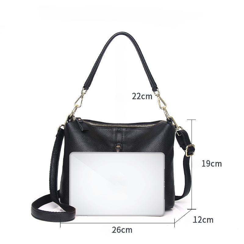 Fashion Bag Women'S First Layer Cowhide Versatile Shoulder Messenger Bag Large Capacity Soft Leather Casual Women'S Bag