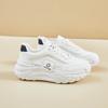 Korean version of women's shoes 2025 new spring and summer dad shoes versatile thick sole inner height increase mesh breathable high top white shoes