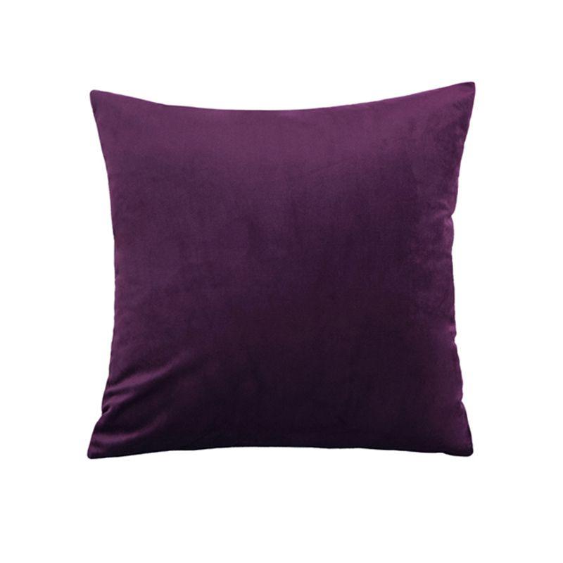 Super Soft 16" Velvet Plain Cushion Cover In Solid Colors For Stylish Home Decor