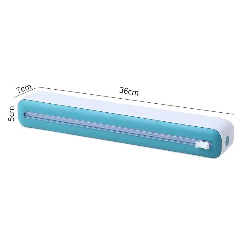 Plastic Wrap Cutter Multifunction Plastic Wrap Tin Foil Paper Storage Box Wall Mounted Refrigerator Storage Rack Kitchen Supply