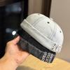American Retro Old Washed Denim Melon Cap for Men and Women Versatile Face-showing Small Dome Hip Hop Street Landlord Hat