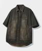 Dimiteulibeullaeg Double Knee Denim Short Sleeve Shirt_Dust Black