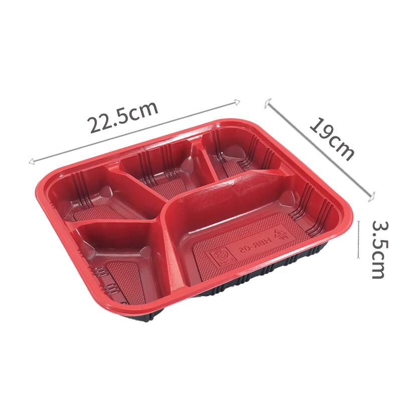 WSM Disposable 5-Compartment Meal Prep Containers