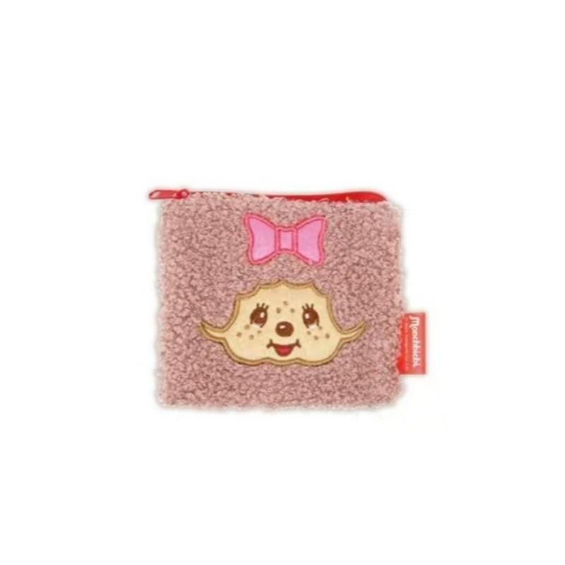 Monchhichi Round Small Hanging Bag With Zipper Cute Wallet Storage Mini Monchhichi Backpack Charm Cute Plush Monchichi Gifts
