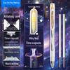 DianShi DS-0194 Galaxie Raumkapsel Drehender Kugelschreiber - Schnelltrocknend, Leise 0,5 mm Schwarze Tinte, Doppel-Kugel-Design