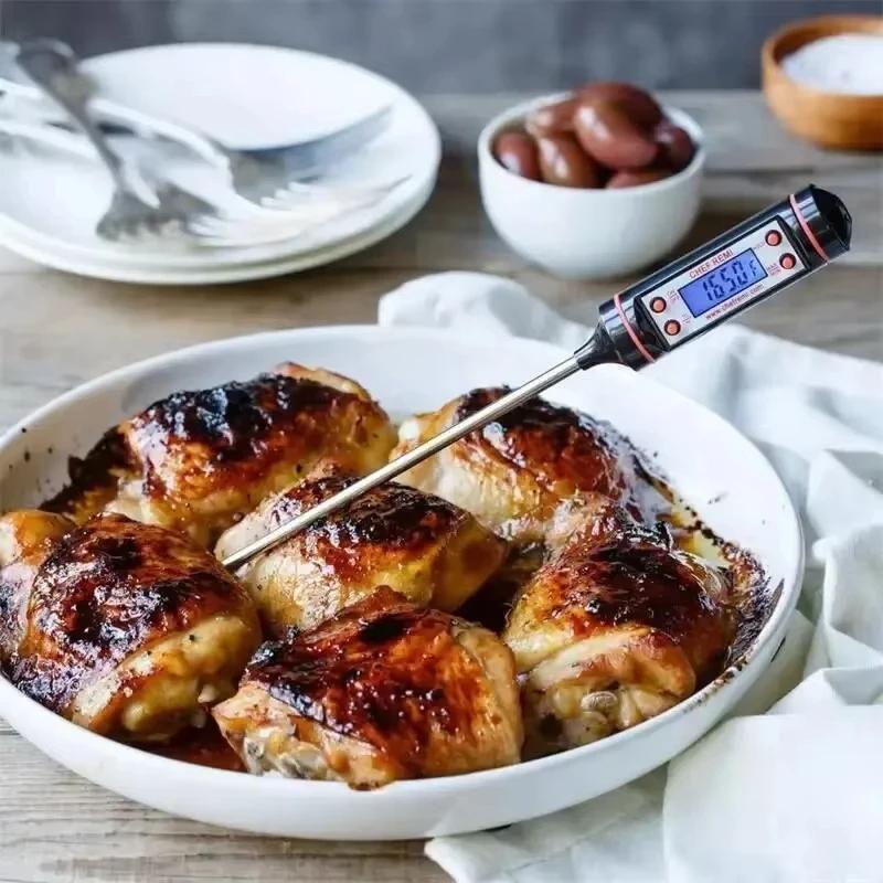 Kitchen Food Baking Digital Thermometer New Meat Thermometer Electronic Probe Type Digital Display Liquid Grill NEW