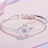 Nuovo Bracciale Fiore di Ciliegio Carino Dolce Retrò Rosa Pesca Temperamento Fiore Fatina Braccialetto Tendenza Moda Donna Gioielli