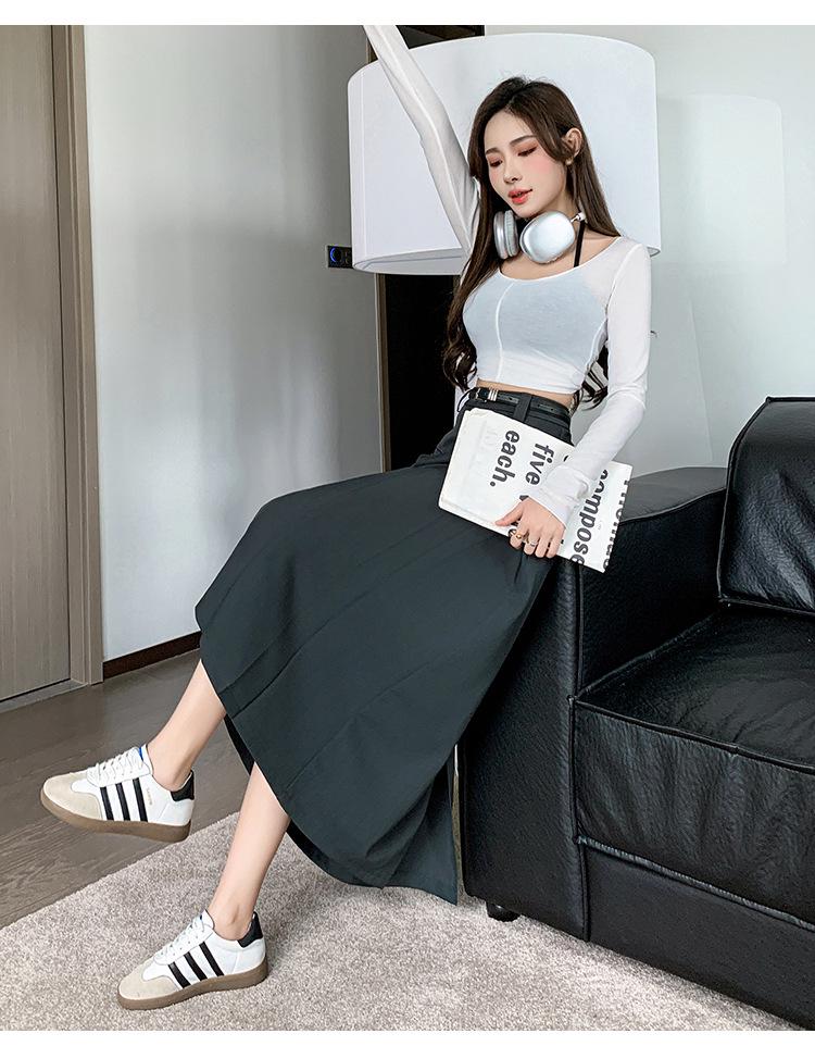 High-Waist Pleated Casual Skirt - Spring/Summer 2025 Collection