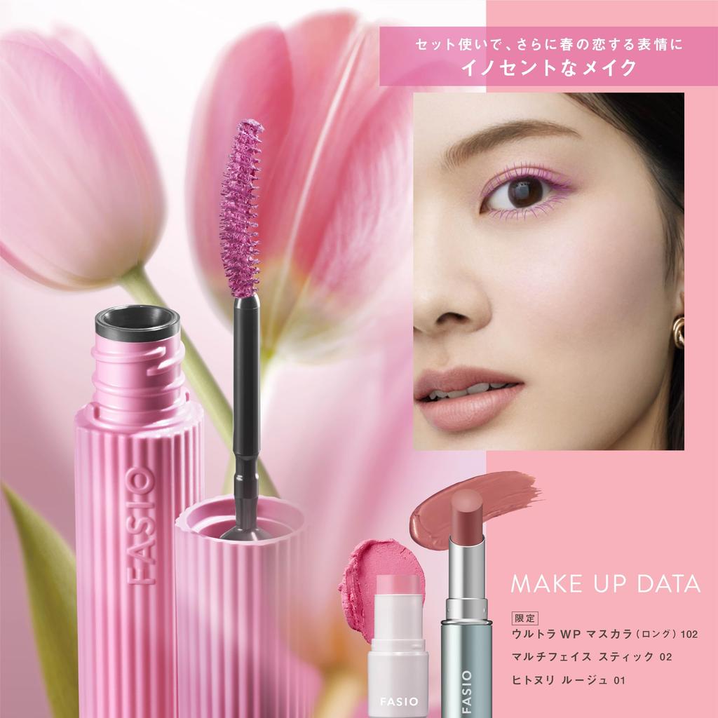 FASIO Ultra WP Mascara (Long) 102 Beginning of Love Sweet Pink 6g Ultra Waterproof Smudge Resistant