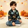Kids Halloween Print Knit Sweatshirt Pullover Top