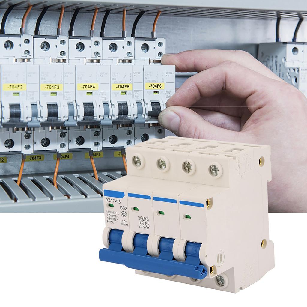 DZ47‑63 4P 32A 400V Miniature RCCB Residual Current Circuit Breaker
