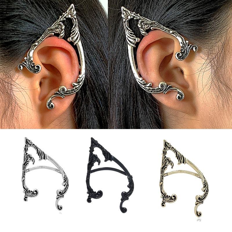 Irregular Dark Old Pinna Elf Ears Hanging Cold Wind Earrings