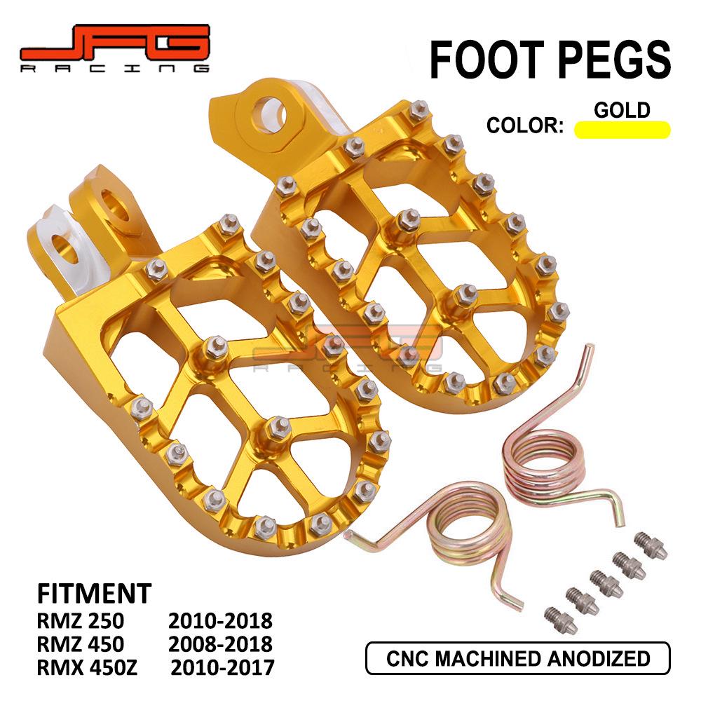 CNC Aluminum Footpegs for RMZ2550/RMZ450/RMX450Z Off-Road Motorcycles