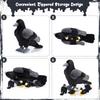 HyDren 5 Pcs Crow Plush Stuffed Animal Black Bird Plush Stuffed Animal Toy 14 Inch Large Realistic Mommy Bird Plush with 4 Small Babies Plushies in