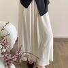Textured Pleated Skirt New Chinese Style Slimming High Waist Loose and Versatile Long Skirt