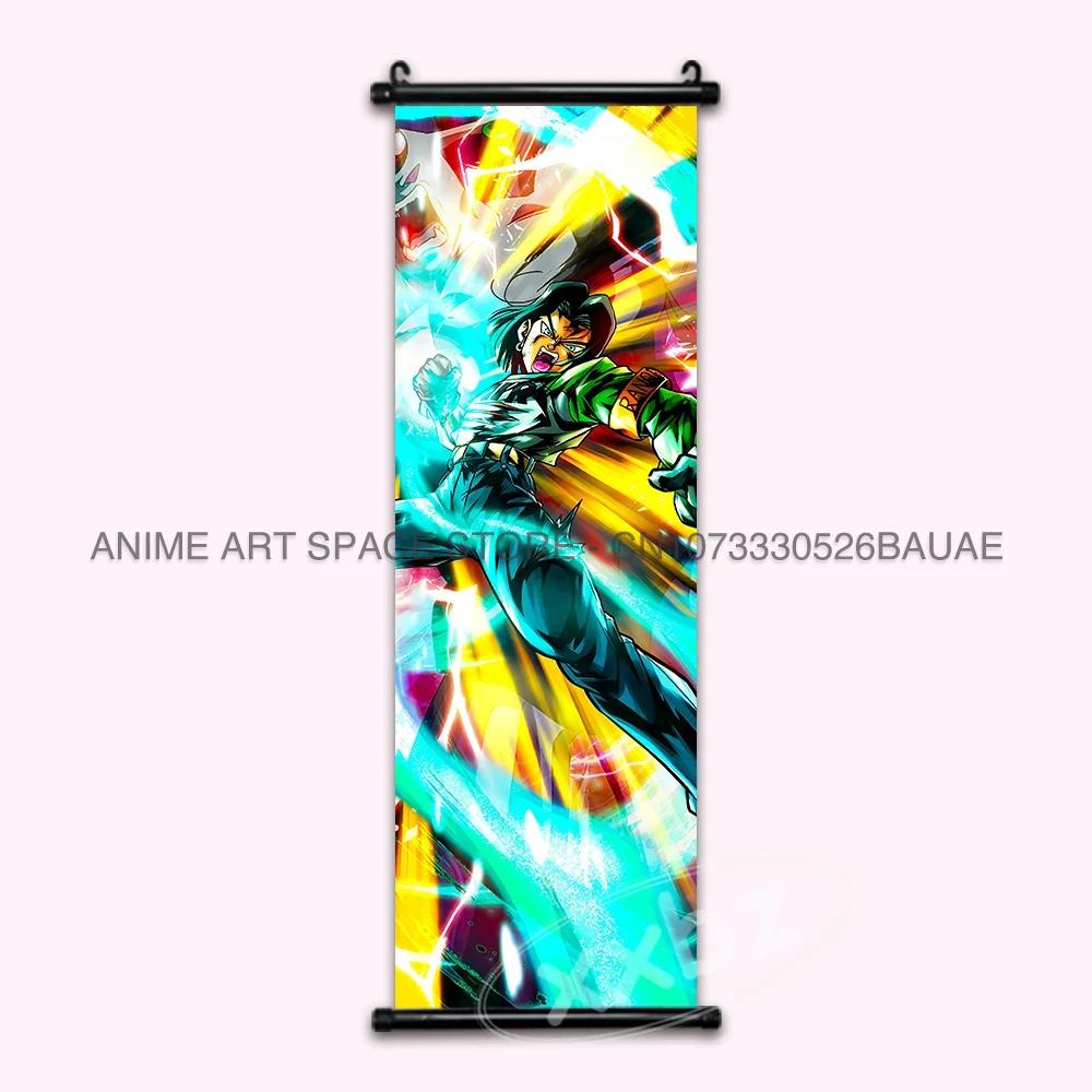 Dragon Ball Z Hanging Paintings Room Decorative Poster Hot Blooded Anime Saiyan Scrolls Picture Gotenks Vegeta Cartoon Wall Art