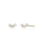 Akarki 10K Linia Curve Stone Earrings