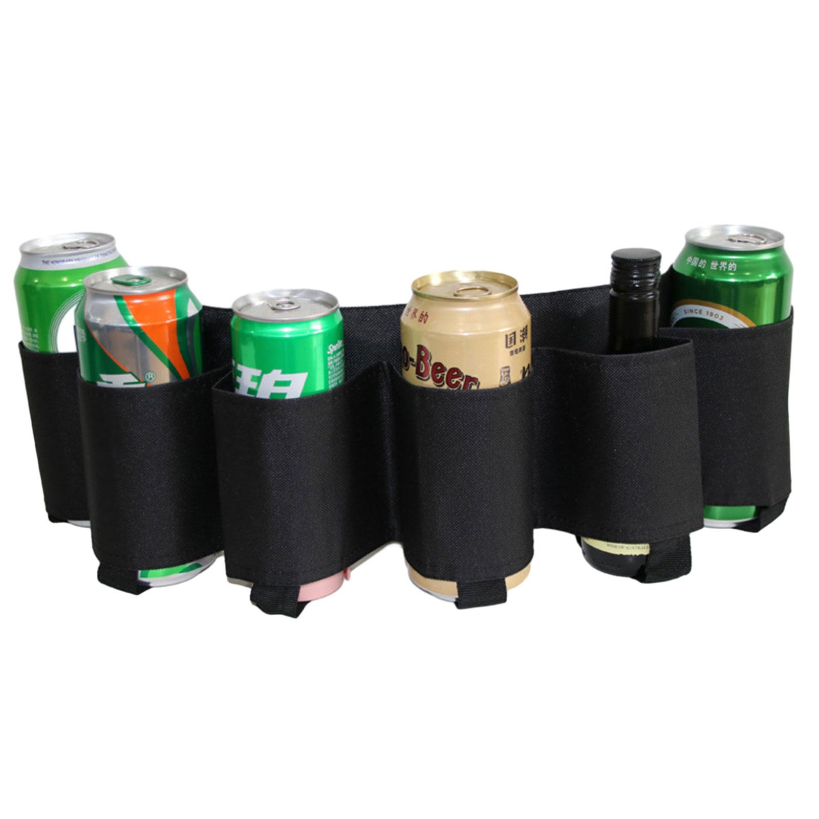 

Beer Belt 6 Pack Beer Holster Beverage Belt Holder Beer Belt Holder for Men Women Adjustable Picnic Beer Waist Pack 3